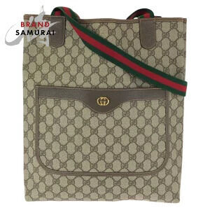 Gucci Sherry tote bag shoulder beige GG Supreme canvas leather